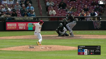 Austin Charles homers (3) on a line drive to left field.