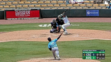 Tate Southisene singles on a line drive to center fielder Marshall Toole. Dallas Macias scores.