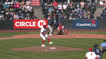 Trent Youngblood doubles (3) on a sharp line drive to right fielder Carter Cunningham. Adrian Rodriguez scores.