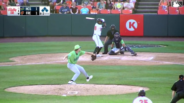Leandro Arias singles on a ground ball to center fielder Hector Osorio. Ike Irish scores. Wehiwa Aloy scores. Victor Figueroa to 3rd.