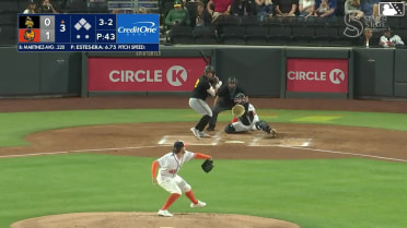 Omar Martinez homers (4) on a fly ball to right center field.