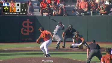 Brayden Dowd out on a sacrifice fly to center fielder Tanner Mally. Adriel Radney scores. Tytus Cissell to 3rd.