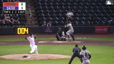 Cody Miller singles on a fly ball to right fielder George Wolkow. Dixon Williams scores.