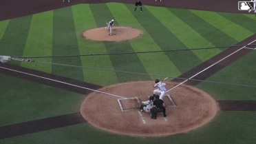 Jonny Farmelo singles on a ground ball to right fielder Aaron Graeber. Carter Dorighi scores. Axel Sanchez to 2nd.