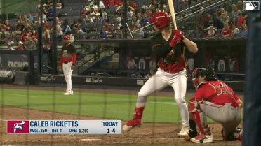 Caleb Ricketts homers (2) on a fly ball to left field. Aroon Escobar scores.