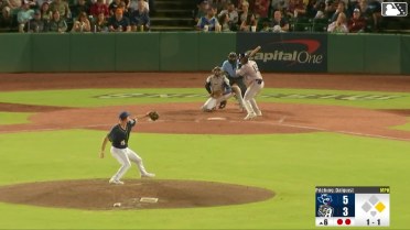 James Nelson doubles (1) on a fly ball to right fielder Braedon Karpathios. Trevor Austin scores.