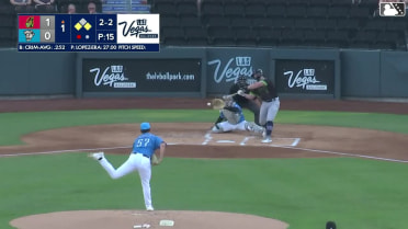 Blaine Crim singles on a line drive to right fielder Jared Dickey. Diego Castillo scores. Aaron Zavala to 2nd.