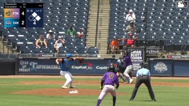 Ramiro Dominguez grounds into a double play, third baseman Hans Montero to second baseman Luis Escudero to first baseman Austin Green. Dameury Pena out at 2nd. Ramiro Dominguez out at 1st.