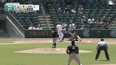 Oliver Dunn singles on a sharp line drive to right fielder Heston Kjerstad. Rikuu Nishida scores. Braden Montgomery to 2nd.