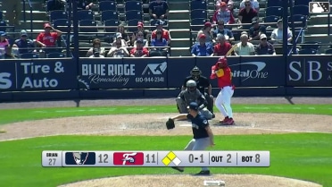 Dylan Campbell homers (4) on a fly ball to left center field. Alex Binelas scores. Aroon Escobar scores.