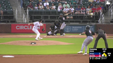 Dylan Jasso doubles (5) on a sharp line drive to left fielder Drake Logan. Cristian Hernández scores. Ian Lewis Jr. scores.