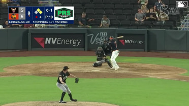 Michael Stefanic grounds into a double play, shortstop Mason McCoy to second baseman Marcos Castañon to first baseman Nick Pratto. Darell Hernaiz out at 2nd. Michael Stefanic out at 1st.