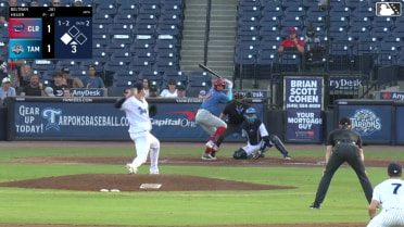Nolan Beltran doubles (6) on a line drive to left fielder Willy Montero. Nathan Humphreys scores.