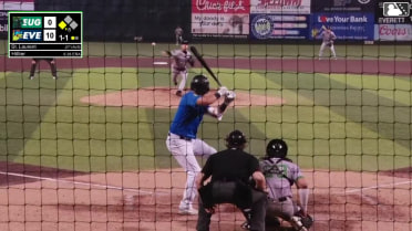 Austin St. Laurent singles on a ground ball to shortstop Kaeden Kent. Brandon Eike scores.