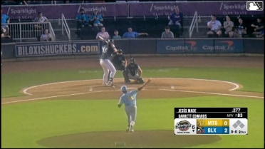 Blake Burke homers (13) on a line drive to right field.