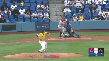 Lucas Ramirez homers (9) on a line drive to right field.