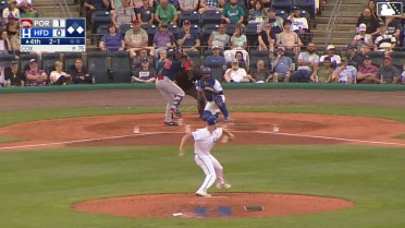 Matt Fraizer doubles (2) on a line drive to left fielder Mike Antico. Jack Winnay scores. Marvin Alcantara scores.