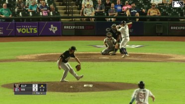 Cody Freeman singles on a line drive to center fielder Carlos Rodríguez. Alejandro Osuna scores.