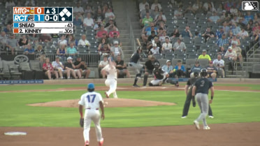 Cooper Kinney out on a sacrifice fly to left fielder Tucker Flint. Gregory Barrios scores.
