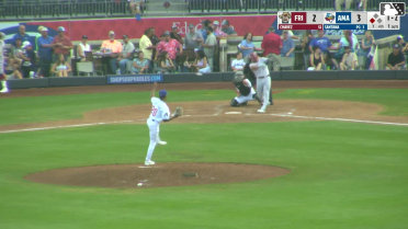Frainyer Chavez singles on a line drive to center fielder Druw Jones. Keith Jones II scores.