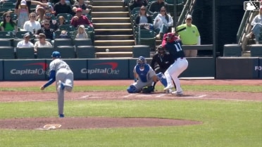 Will Banfield homers (1) on a line drive to left center field. Michael Chavis scores.