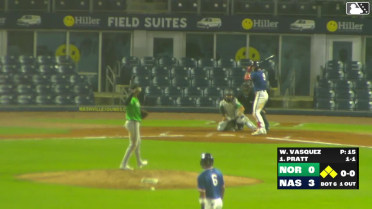 Cooper Pratt grounds into a double play, third baseman Christian Encarnacion-Strand to second baseman Bryan Ramos to first baseman Silas Ardoin. Jacob Hurtubise out at 2nd. Cooper Pratt out at 1st.