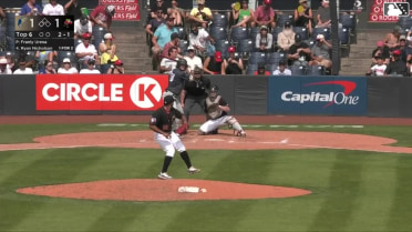 Ryan Nicholson homers (9) on a fly ball to right field.