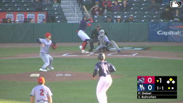 Jace Bohrofen singles on a line drive to right fielder Jose Ramos. Eddie Micheletti Jr. scores. Jace Bohrofen to 2nd.