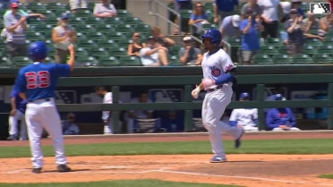 BJ Murray lifts a solo home run to deep-left field