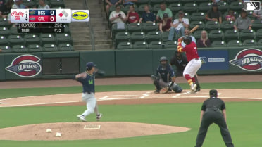 Yoeilin Cespedes singles on a line drive to left fielder Chandler Pollard. Enddy Azocar scores.