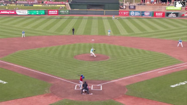 Justin Dean homers (1) on a fly ball to right center field.