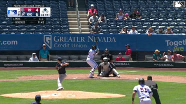 Manuel Pena singles on a line drive to center fielder Jarred Kelenic. Tyler Locklear scores.