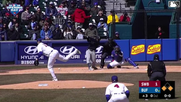 Jasson Domínguez singles on a ground ball to right fielder RJ Schreck. Payton Henry scores. Ali Sánchez to 2nd.