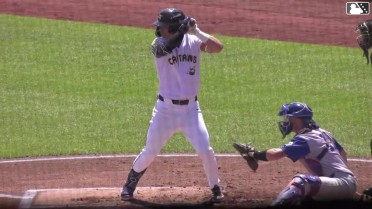 Jonah Advincula homers (1) on a fly ball to right field.