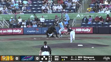 Will Simpson singles on a ground ball to right fielder Dillon Lewis. Jhon Diaz scores. Cooper Kinney to 3rd.