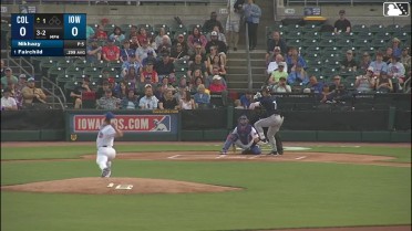 Stuart Fairchild homers (4) on a fly ball to left field.