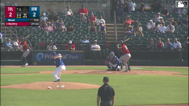 Tyler Gentry homers (5) on a fly ball to center field.
