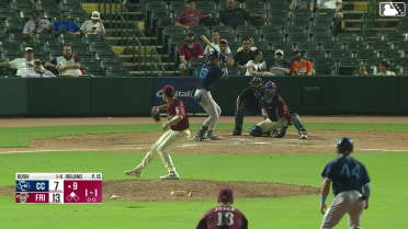 Will Bush doubles (10) on a line drive to right fielder Keith Jones II. Jason Schiavone scores.