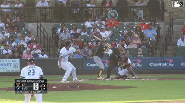 Jake Cronenworth homers (1) on a fly ball to right field. Pablo Reyes scores.