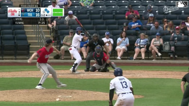 Kole Myers singles on a ground ball to right fielder Kala'i Rosario. Zyhir Hope scores. Kyle Nevin to 2nd. Fielding error by right fielder Kala'i Rosario.