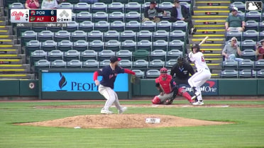 Jack Brannigan triples (1) on a line drive to left fielder Caden Rose.