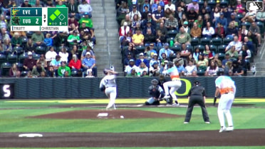 Jakob Christian out on a sacrifice fly to right fielder Carlos Jimenez in foul territory. Dakota Jordan scores. Gavin Kilen to 3rd.