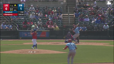 Garrett Hampson singles on a line drive to right fielder Dylan Carlson. Will Banfield scores.