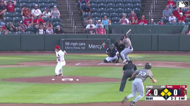 J.T. Arruda walks. Charlie Pagliarini scores. Hunter Fitz-Gerald to 3rd. Lazaro Montes to 2nd.