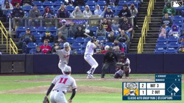Nolan Schubart homers (8) on a fly ball to right field. Dean Curley scores.