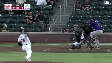 Jordan Beck homers (7) on a fly ball to center field.