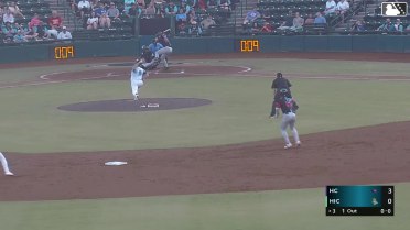 Tyler Howard grounds into a double play, third baseman Angel Arredondo to second baseman Daniel Flames to first baseman Curley Martha. Jonathan Martinez out at 2nd. Tyler Howard out at 1st.