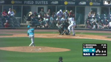 Luke Adams homers (2) on a fly ball to left center field.