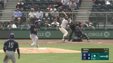 Carson Taylor out on a sacrifice fly to center fielder Josh Smith. Colin Davis scores.