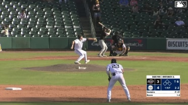 Mike Boeve homers (4) on a fly ball to center field.